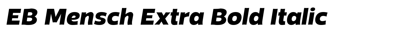 EB Mensch Extra Bold Italic image